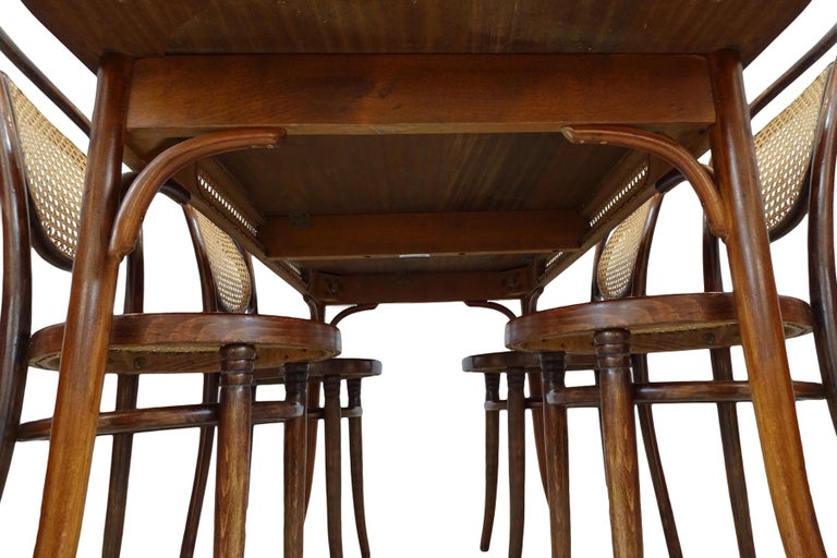 Dining set Antique Michael Designed No.11 Chairs and matching