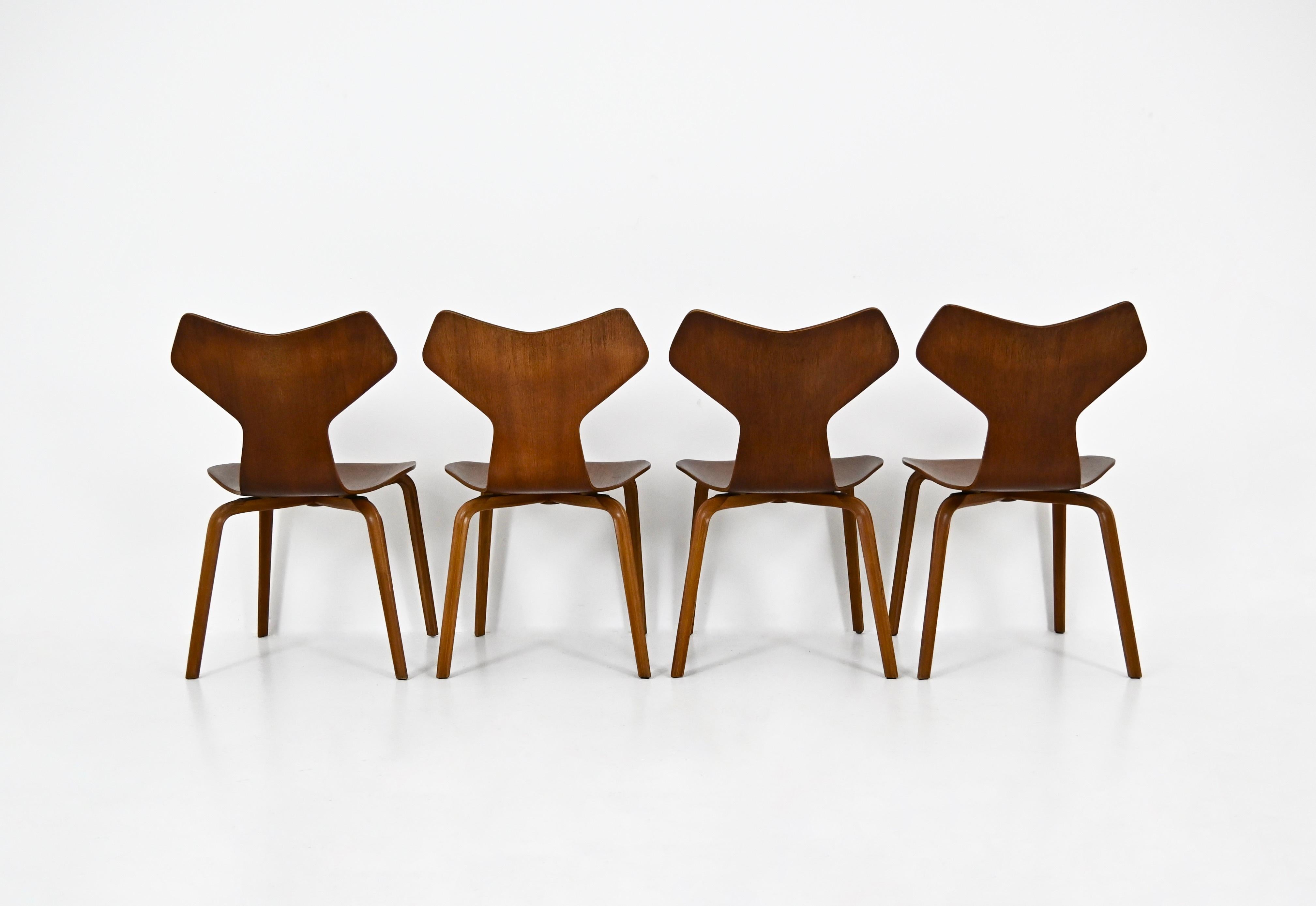 Bois Ensemble de salle à manger par Arne Jacobsen pour Fritz Hansen, années 1950 en vente