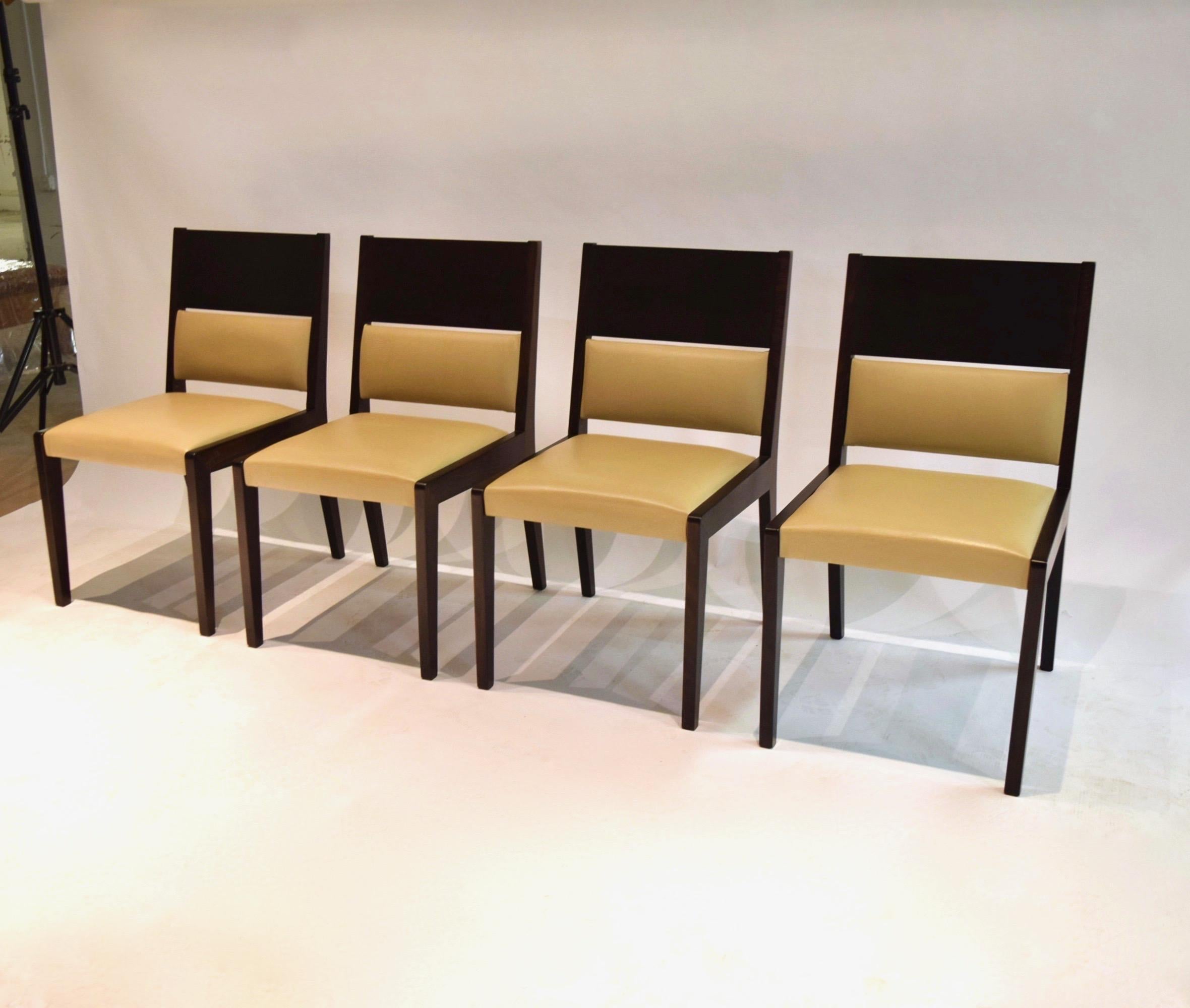 Leather Dining Set by Dialogica, NYC, 1990s