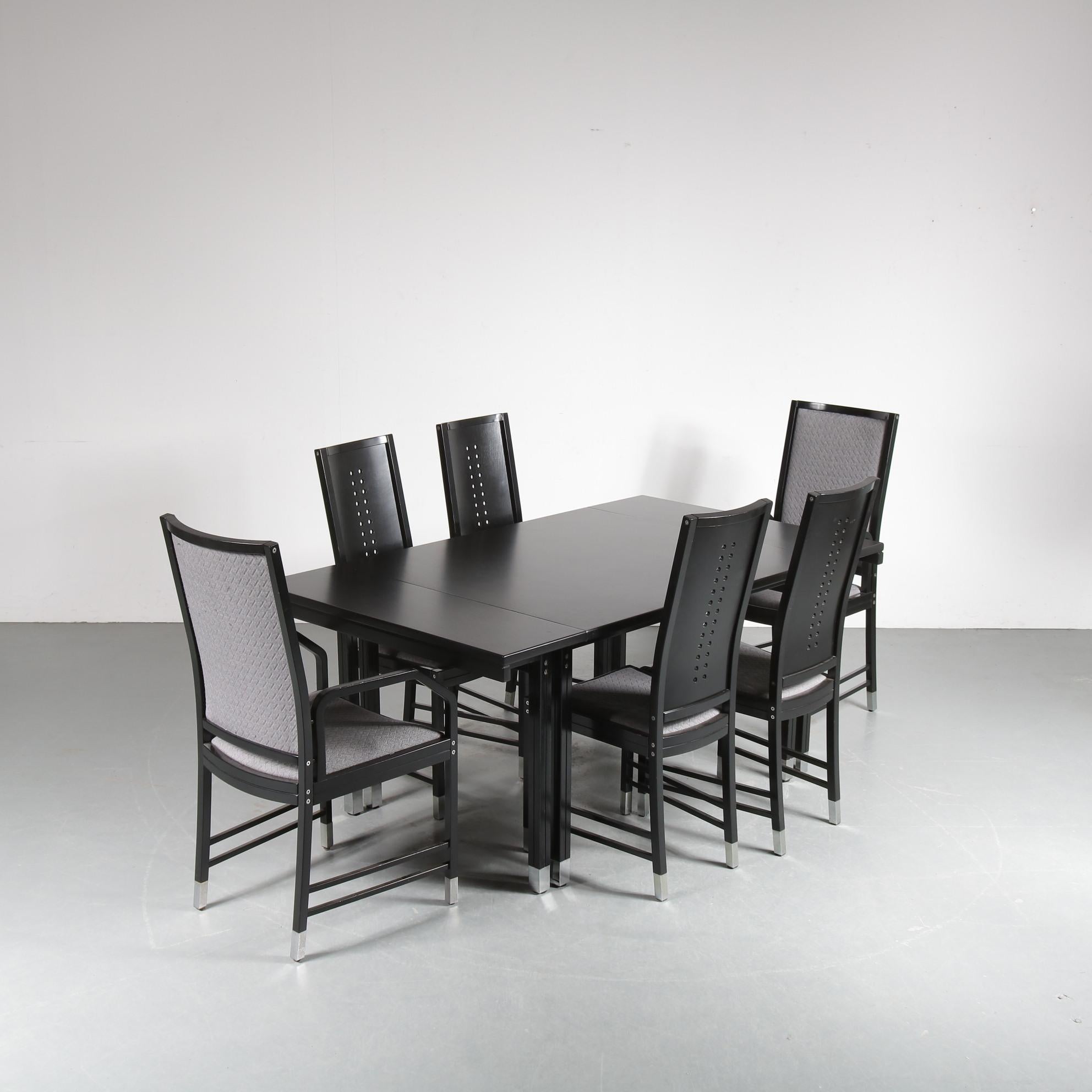 Dining Set by Ernst W. Beranek for Thonet, Austria, 1980 In Good Condition For Sale In Amsterdam, NL