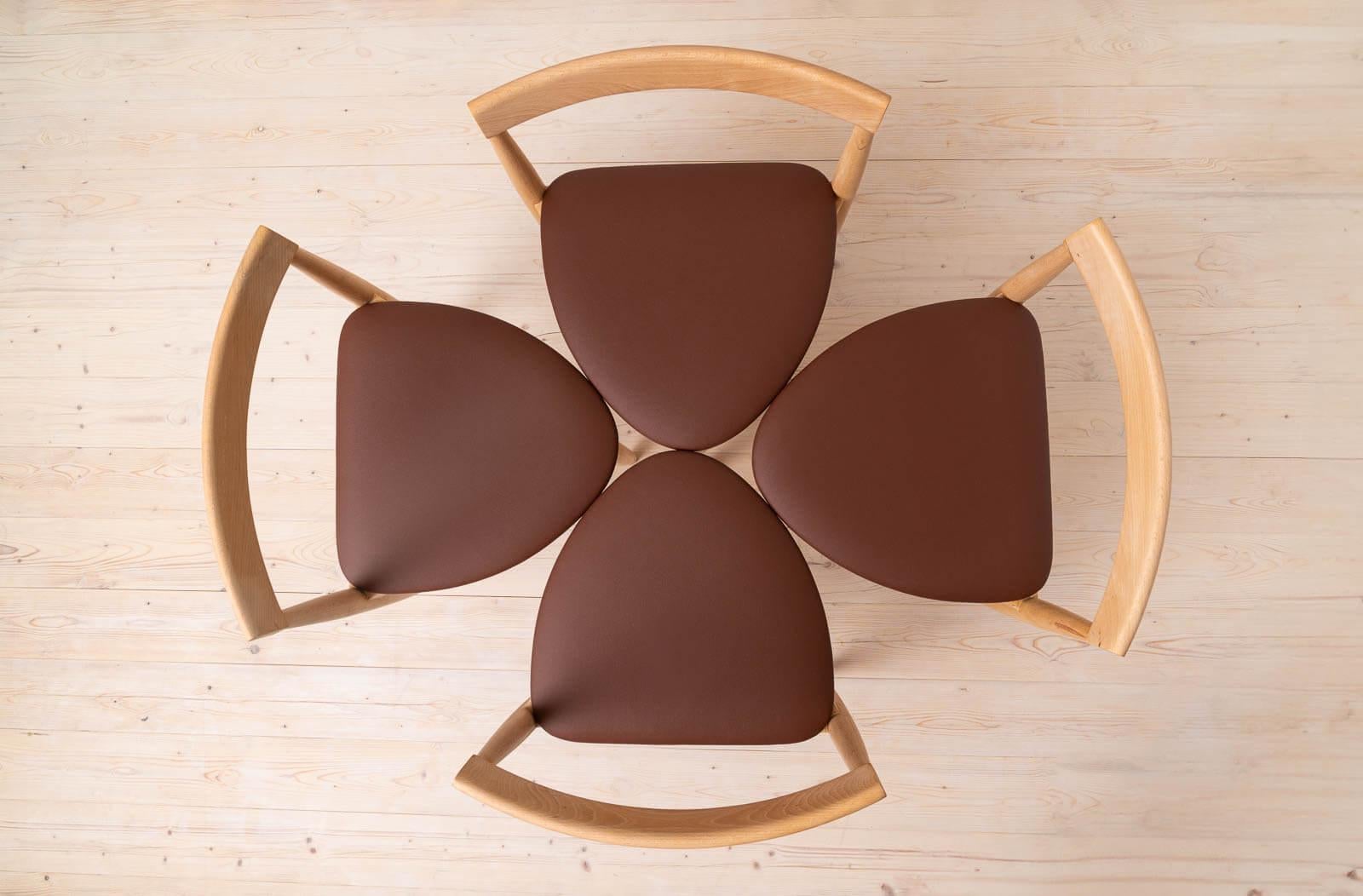 Dining Set by Hans Olsen, 4 Chairs, Round Extendable Table, Danish Modern, 1950s 4