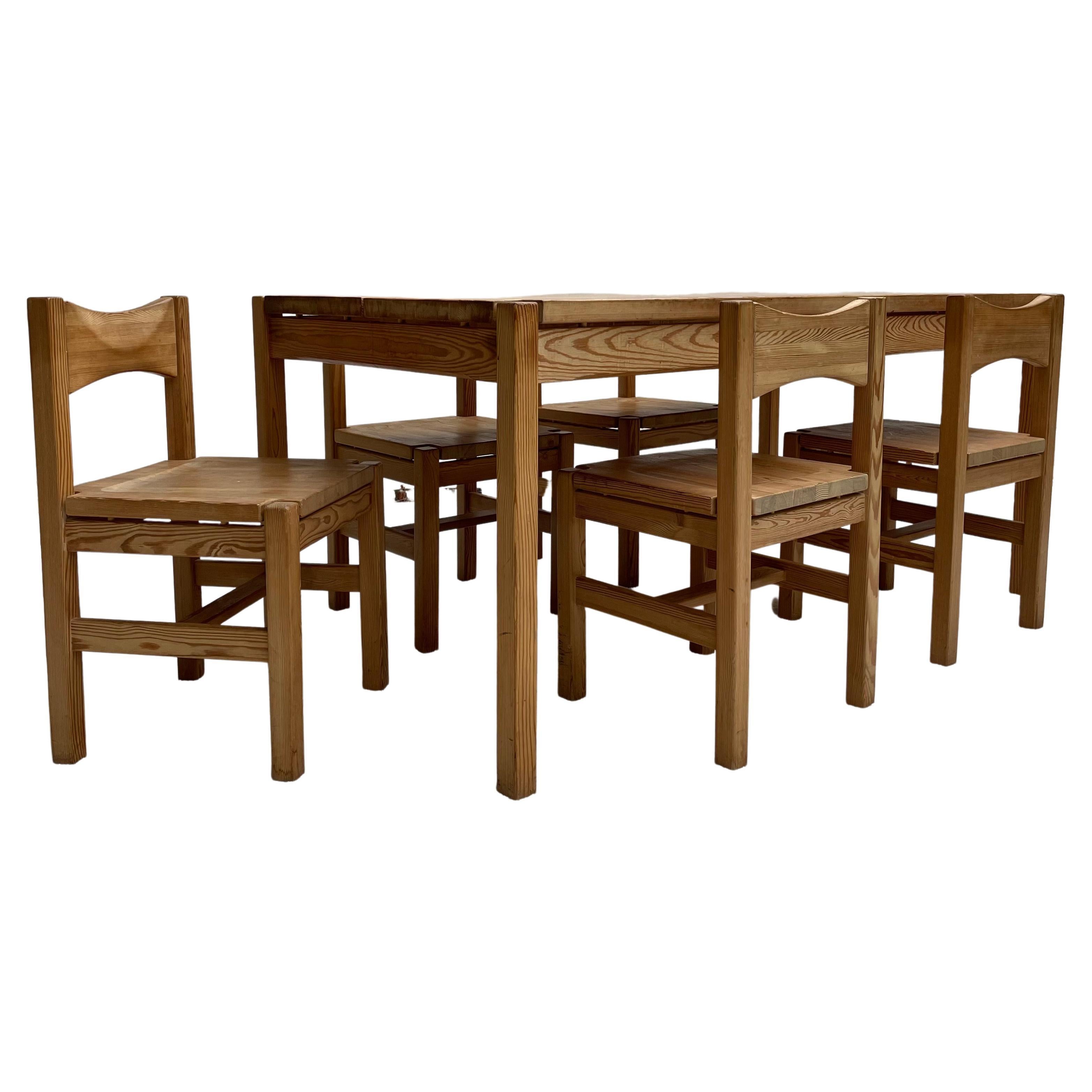 Dining Set by Ilmar Tapiovaara for Laukaan Puu Finnland For Sale