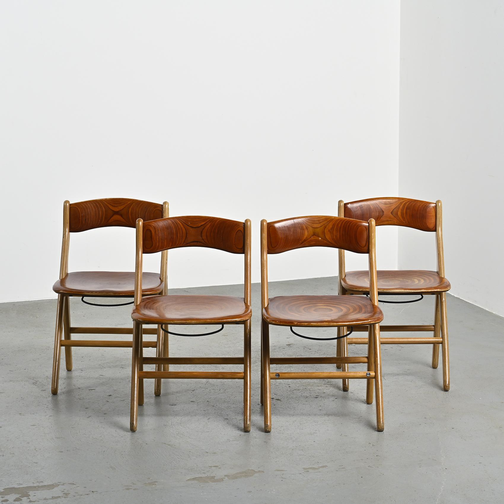 Legno Set da pranzo di Marc Held per Bessière, IBM Montpellier 1983 in vendita