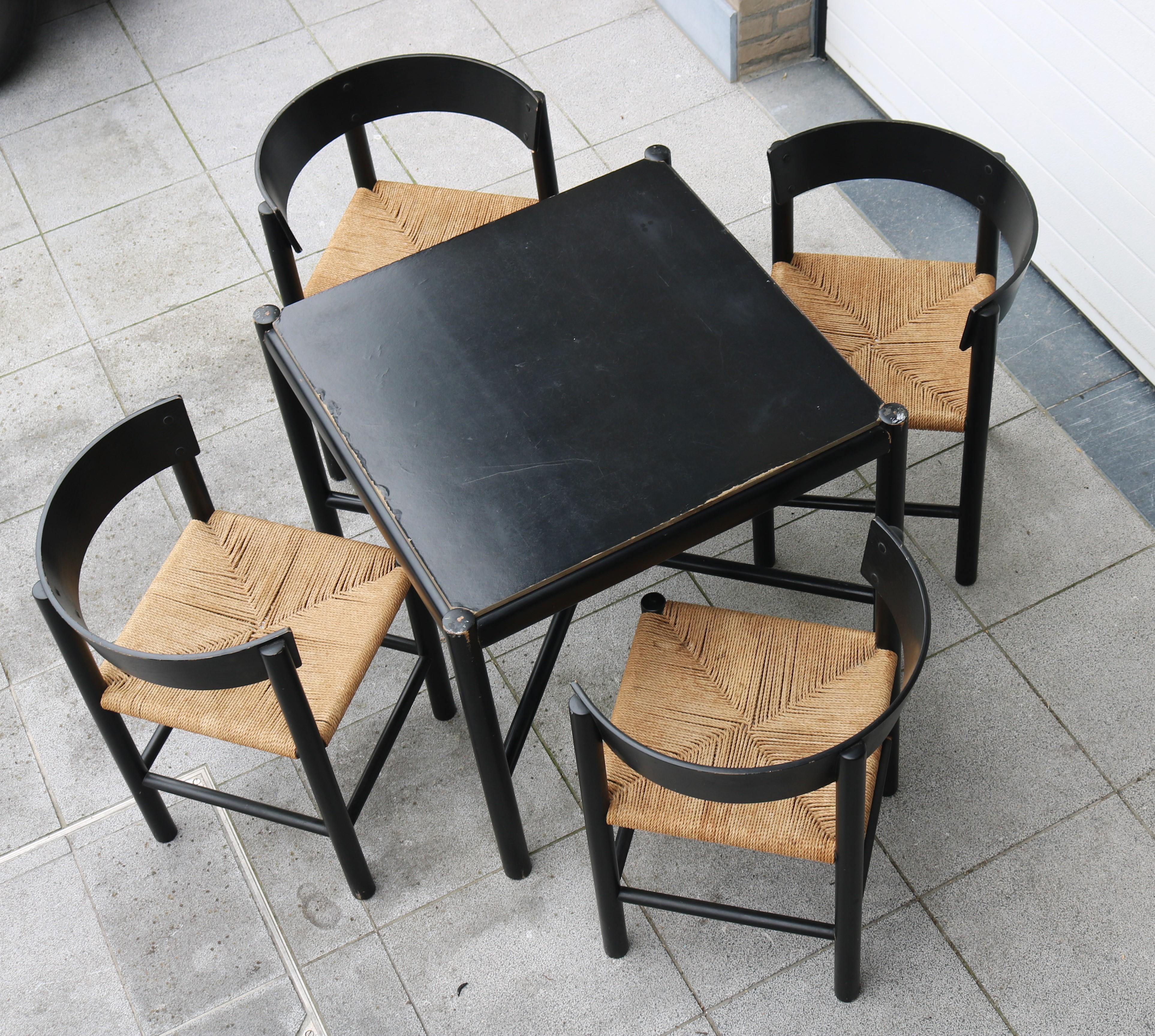 Mid-20th Century Dining set by Mogens Lassen For Fritz Hansen, Table model 4626-Chair model 4216