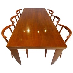 Vintage Dining Set  - Cherrywood Incorporating 6 Philippe Starck Tessa Nature Chairs