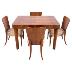 Dining set designed by J. Halabala from the 1930s, Czechoslovakia.