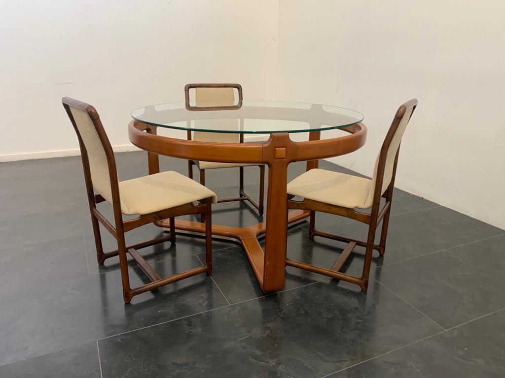 Late 20th Century Dining Set for 3 People, 1970, Set of 4 For Sale