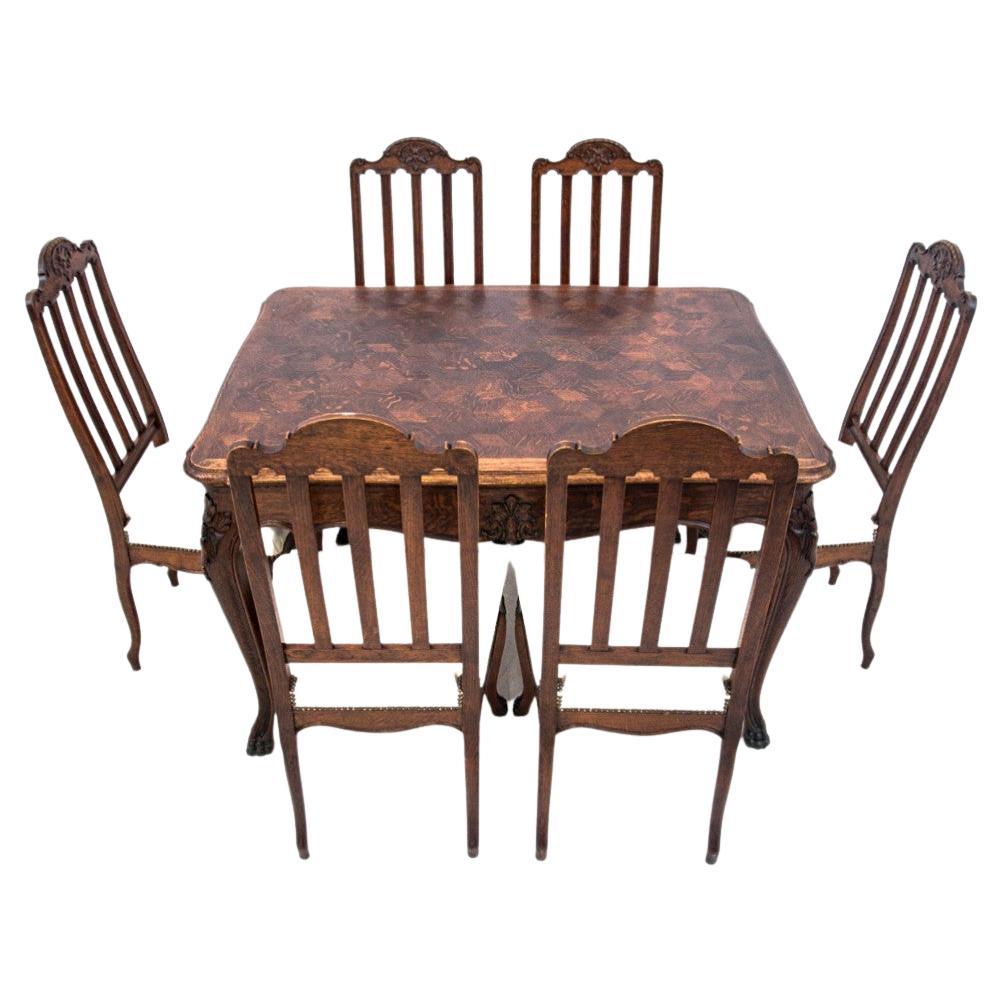 Dining Set, France, Around 1920 For Sale