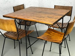 (2) Esszimmerstühle aus Eisenholz und Seilen von Arthur Umanoff für Raymor