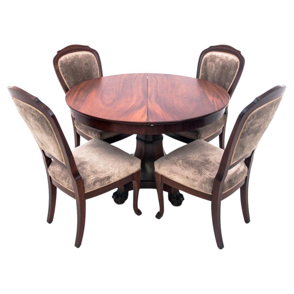 Antique Edwardian Dining Table Eight Chairs, circa 1900 at 1stDibs