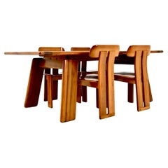 Dining set Sapporo table and four chairs By Mario Marenco for Mobilgirgi, 1970s