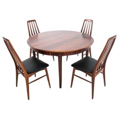 Dining Set Table and 4 Chairs, by Niels Koefoed Danish Design, 1960s
