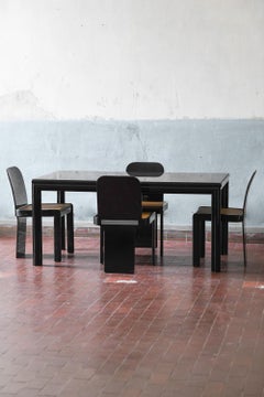 Esszimmer-Set: Tisch + 4 Stühle von Pierluigi Molinari für Pozzi Milano, 1960