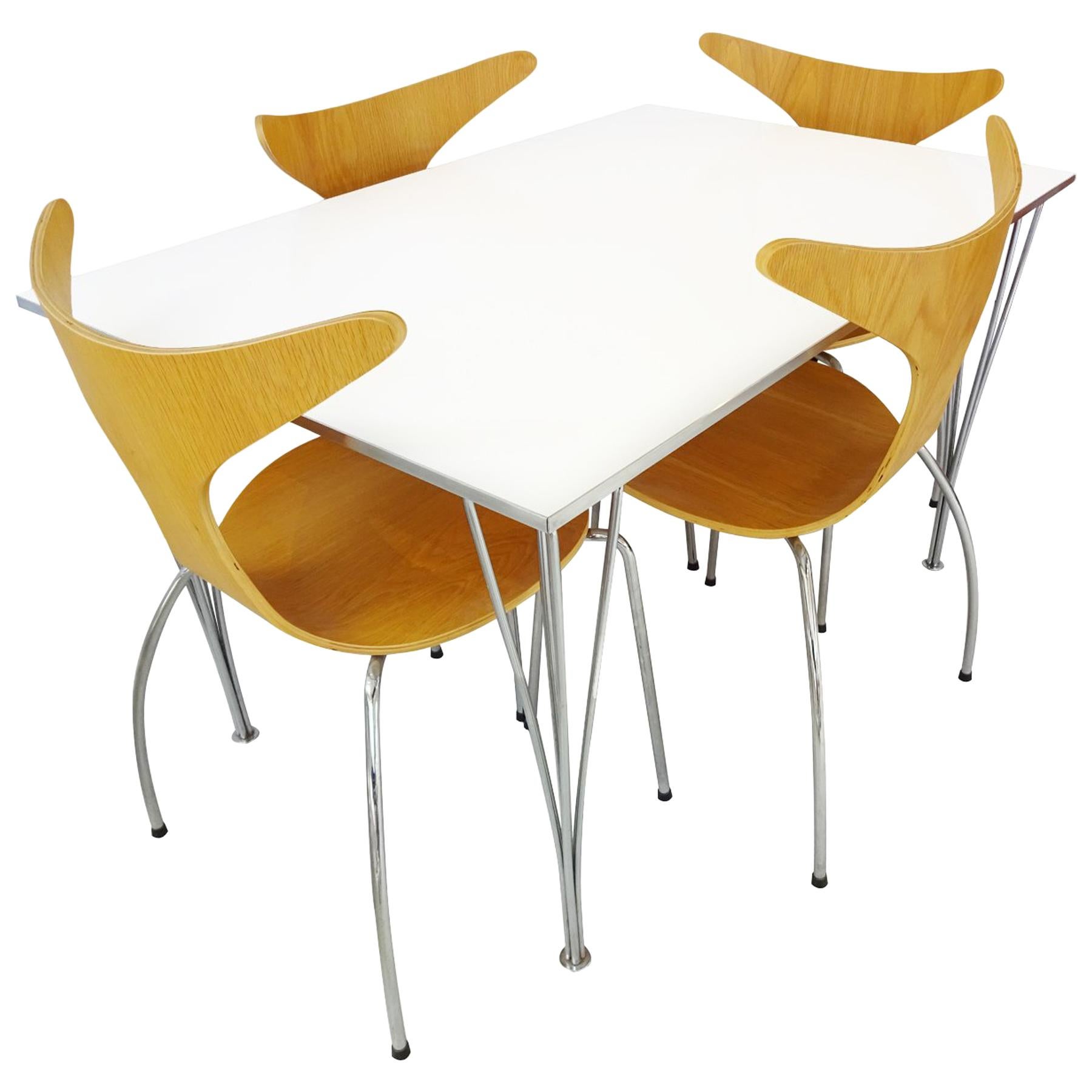 Dining Set - Vintage Piet Hein Space Saving Table & Danform Chairs 
