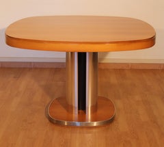 Willy Rizzo Dining Set for Sabot, Extendable Table and Six Chairs, Italy, 1970s