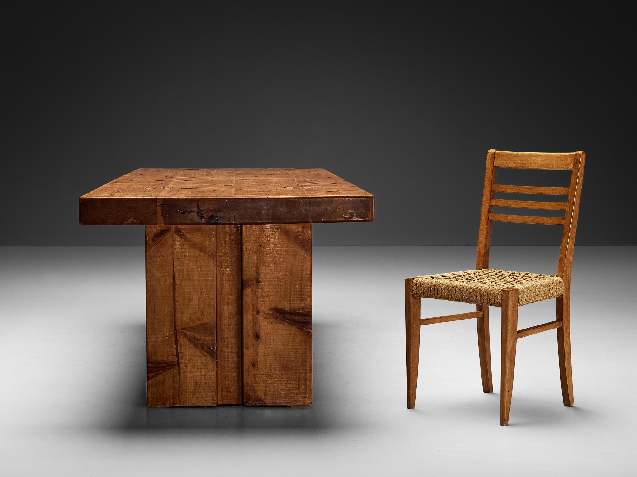 Esszimmer-Set mit Adrien Audoux & Frida Minet-Stühlen und Rivadossi-Tisch (Art déco) im Angebot