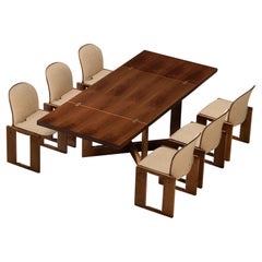 Dining Set with Afra & Tobia Scarpa Chairs and Ferdinando Meccani Table