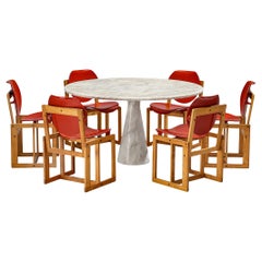 Dining Set with Giuseppe Davanzo 'Serena' Chairs and Mangiarotti Table 