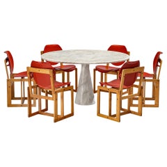 Dining Set with Giuseppe Davanzo 'Serena' Chairs and Mangiarotti Table