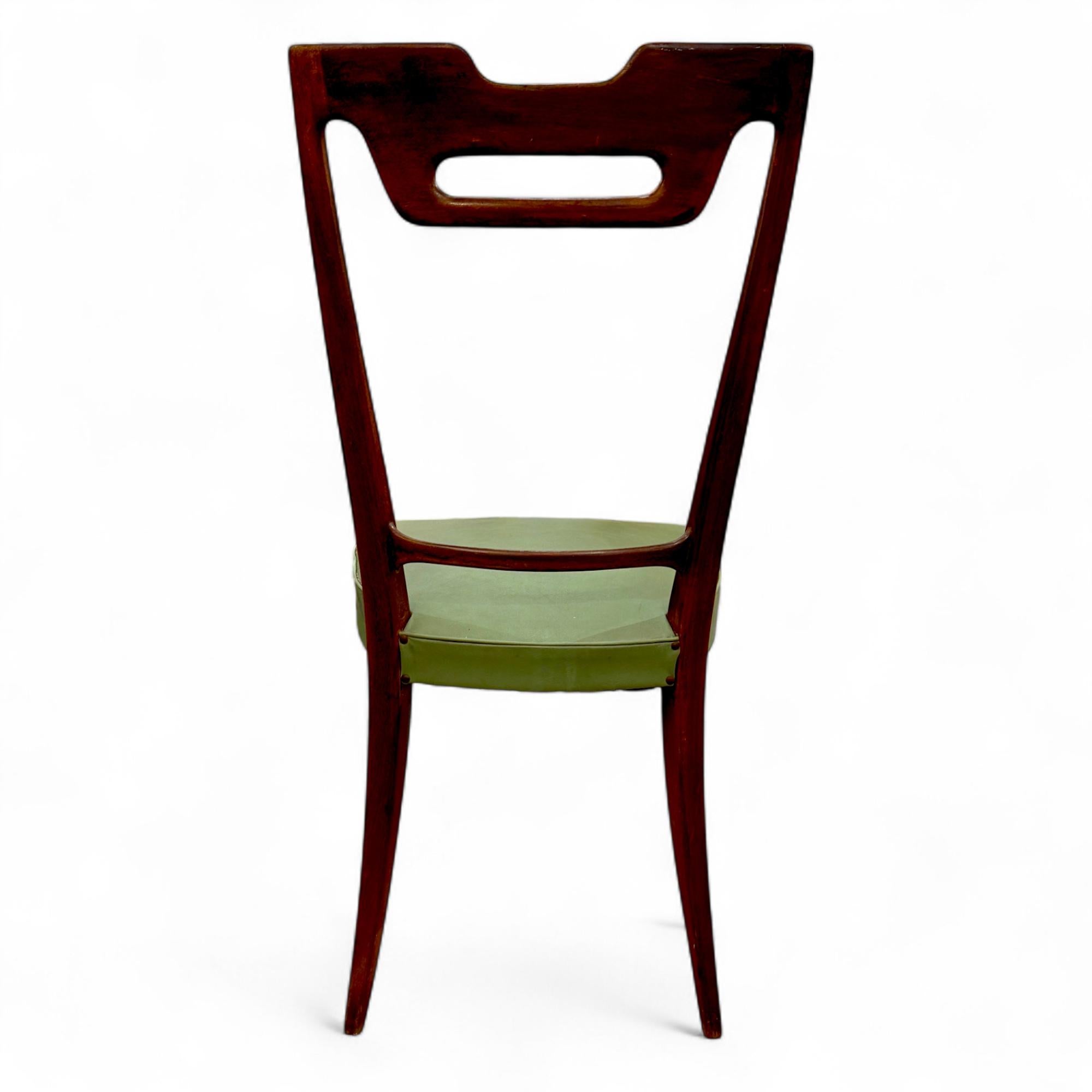 Dining Set with Glass-Top Table and Four Chairs by Vittorio Dassi For Sale 1