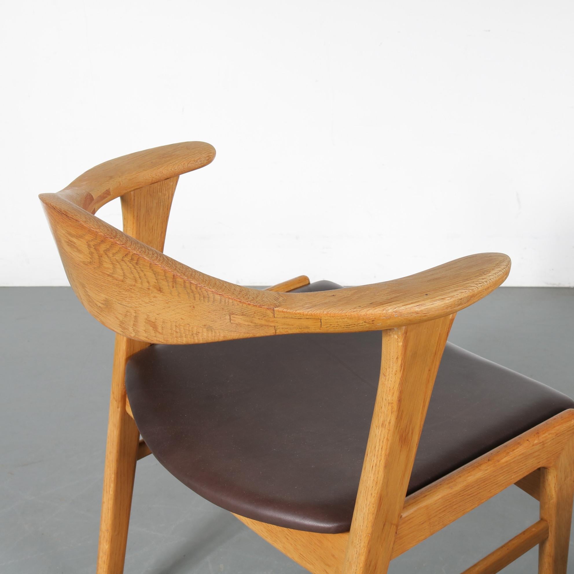 Dining / Side Chair by Erik Kirkegaard for Hong Stolefabrik, Denmark, 1950 For Sale 6