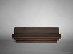 Dining Sofa, Sculptural Design, Custom, European Oak, Pure Wool, Scalae by Mokko