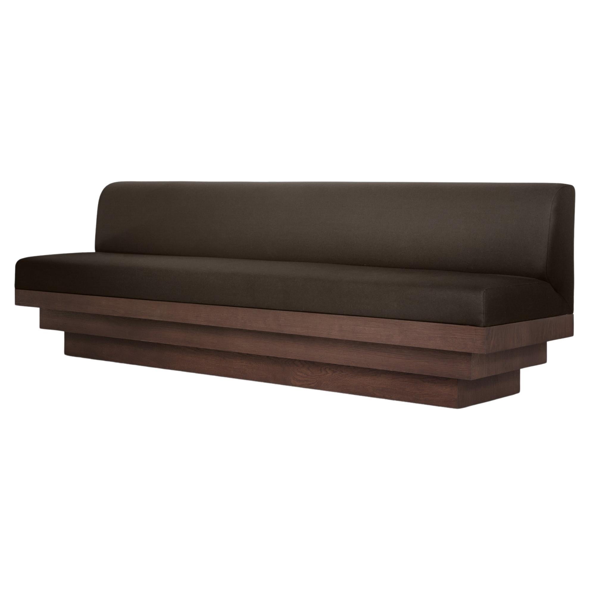 Dining Sofa, Sculptural Design, Custom, European Oak, Pure Wool, Scalae by Mokko