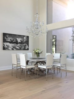 Dining Table Square Sculpture Metal Rings Mirror Steel Marble Also Outdoor Italy