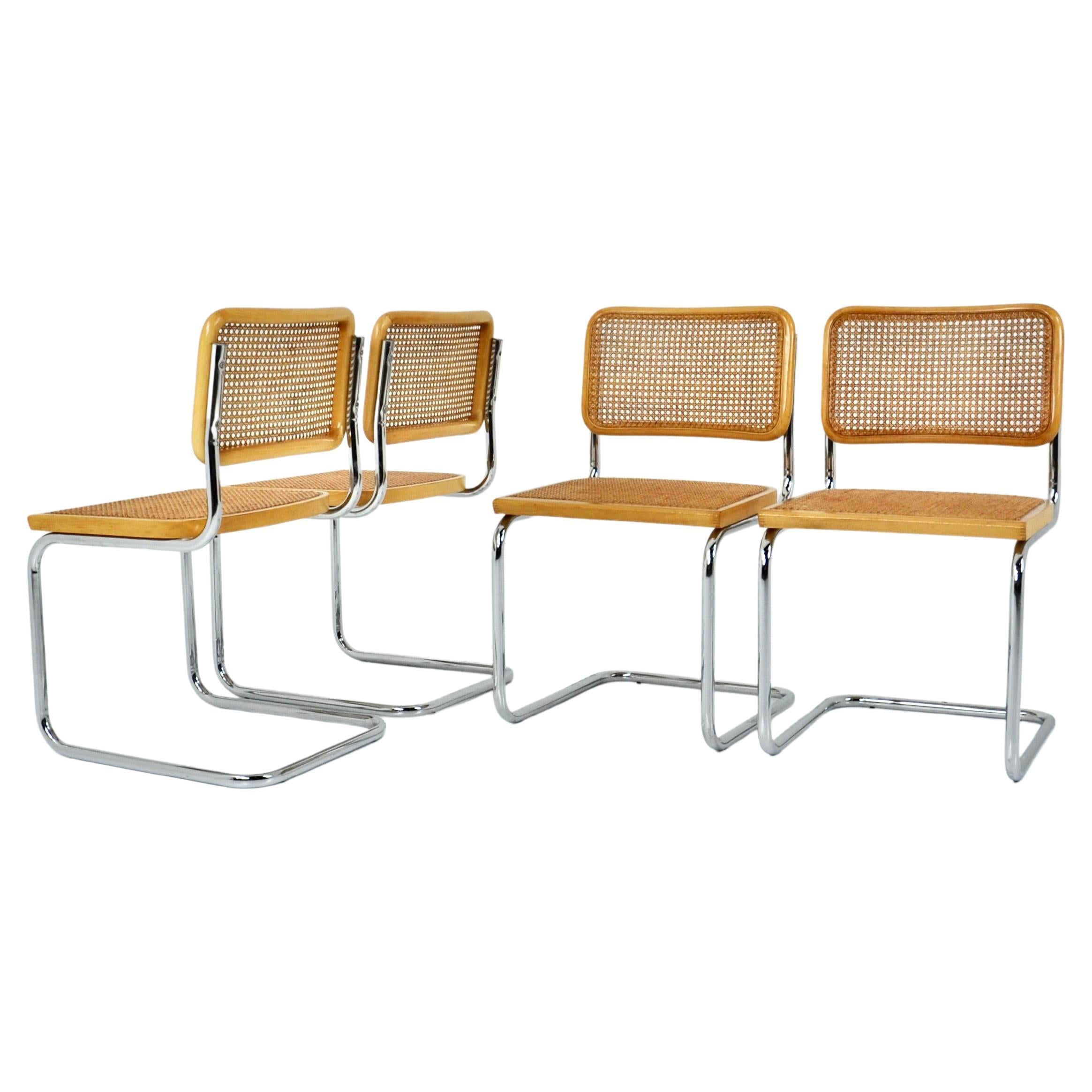 Dining Style Chairs B32 by Marcel Breuer Set 4