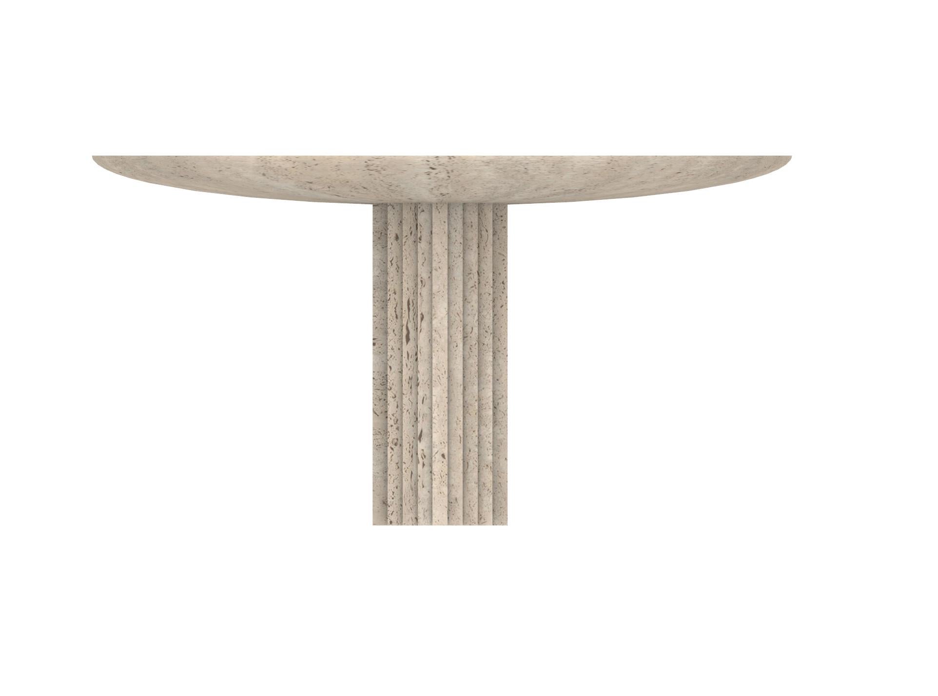 Dining table 0024c in Travertine by artist Desia Ava In New Condition For Sale In София, BG