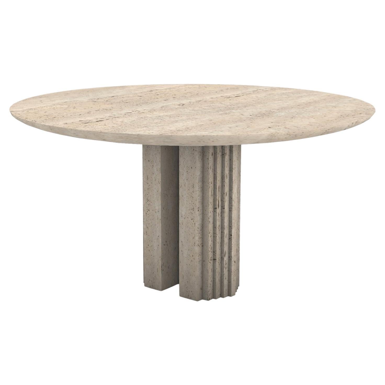Dining table 0024c in Travertine by artist Desia Ava For Sale