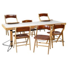 Vintage Dining Table and 6 Chairs by Marc Held for IBM, Bessière, 1983