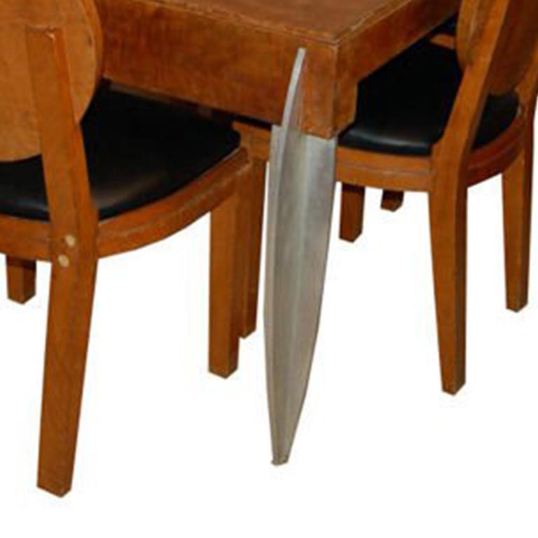 Esstisch und 6 Stühle von Michel Dufet (Mitte des 20. Jahrhunderts) im Angebot