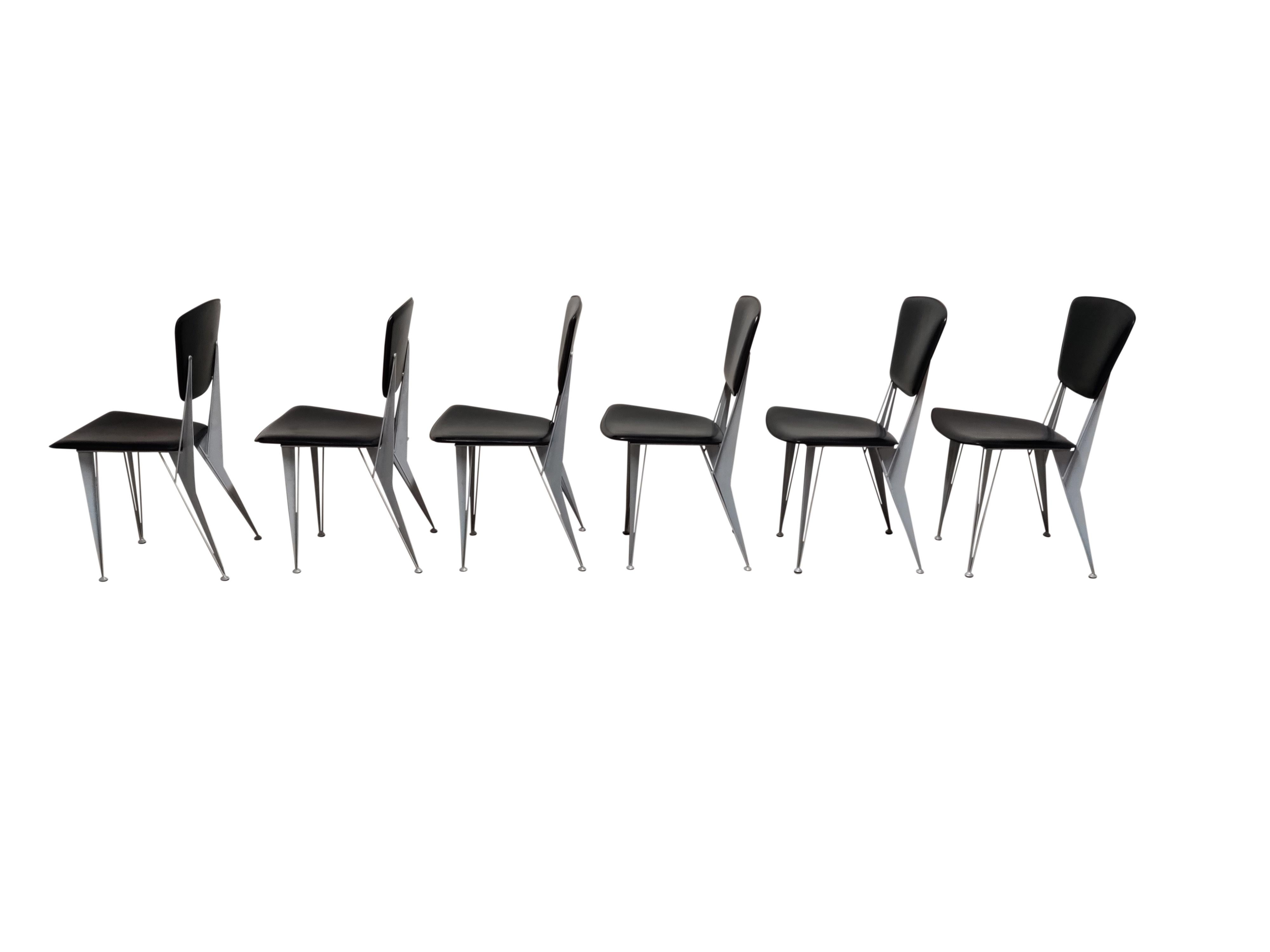 Metal Dining Table and Chairs by Fasem Italy, 1990s