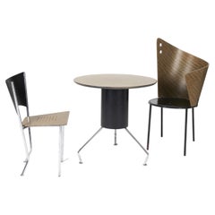 Dining Table and Its Two Chairs 1990s