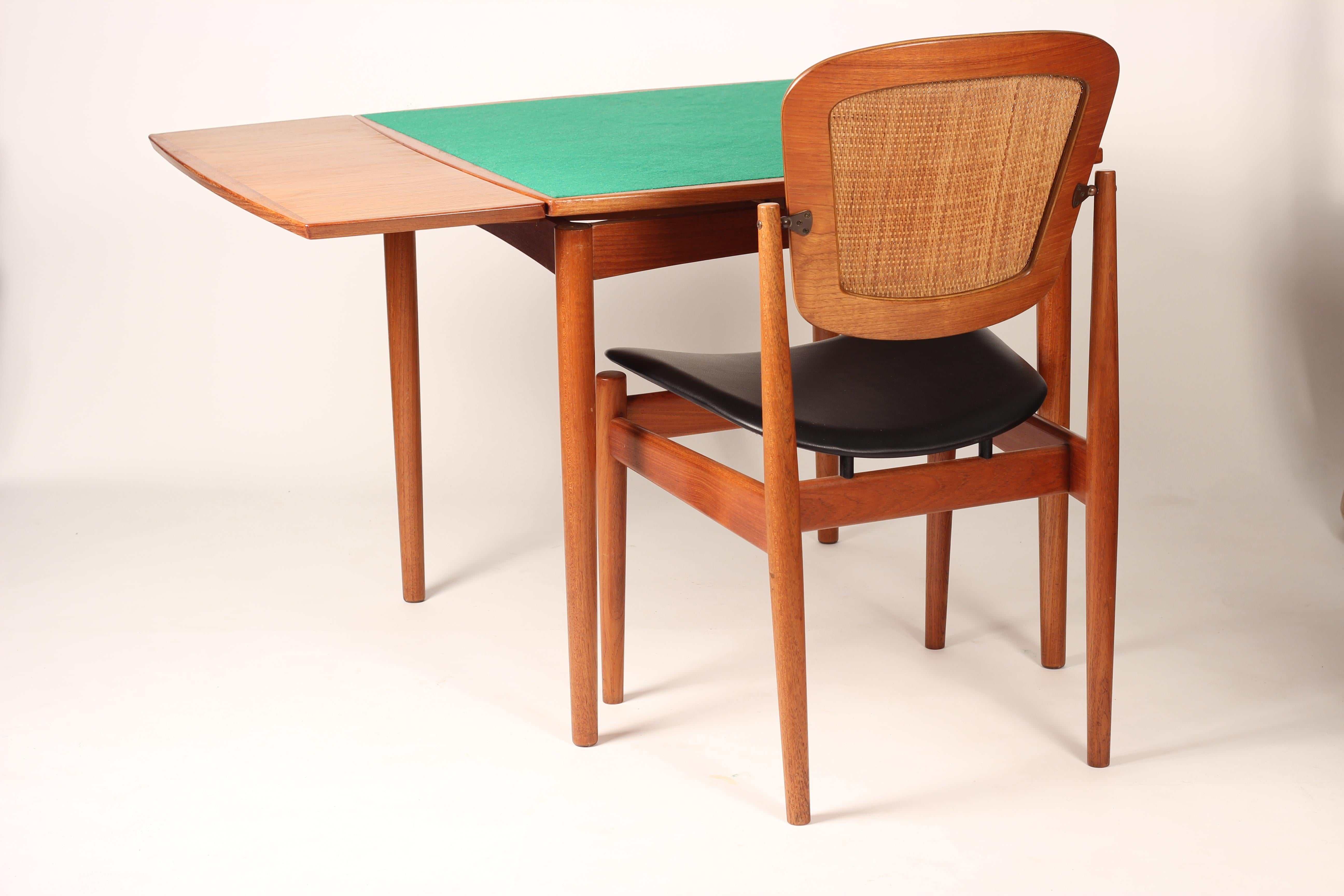 Dining Table and Reversible Extending Card Table Carlo Jensen for Hundevad / Co. 5
