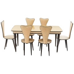 Dining Table and Set of Six Chairs by Umberto Mascagni, 1950s