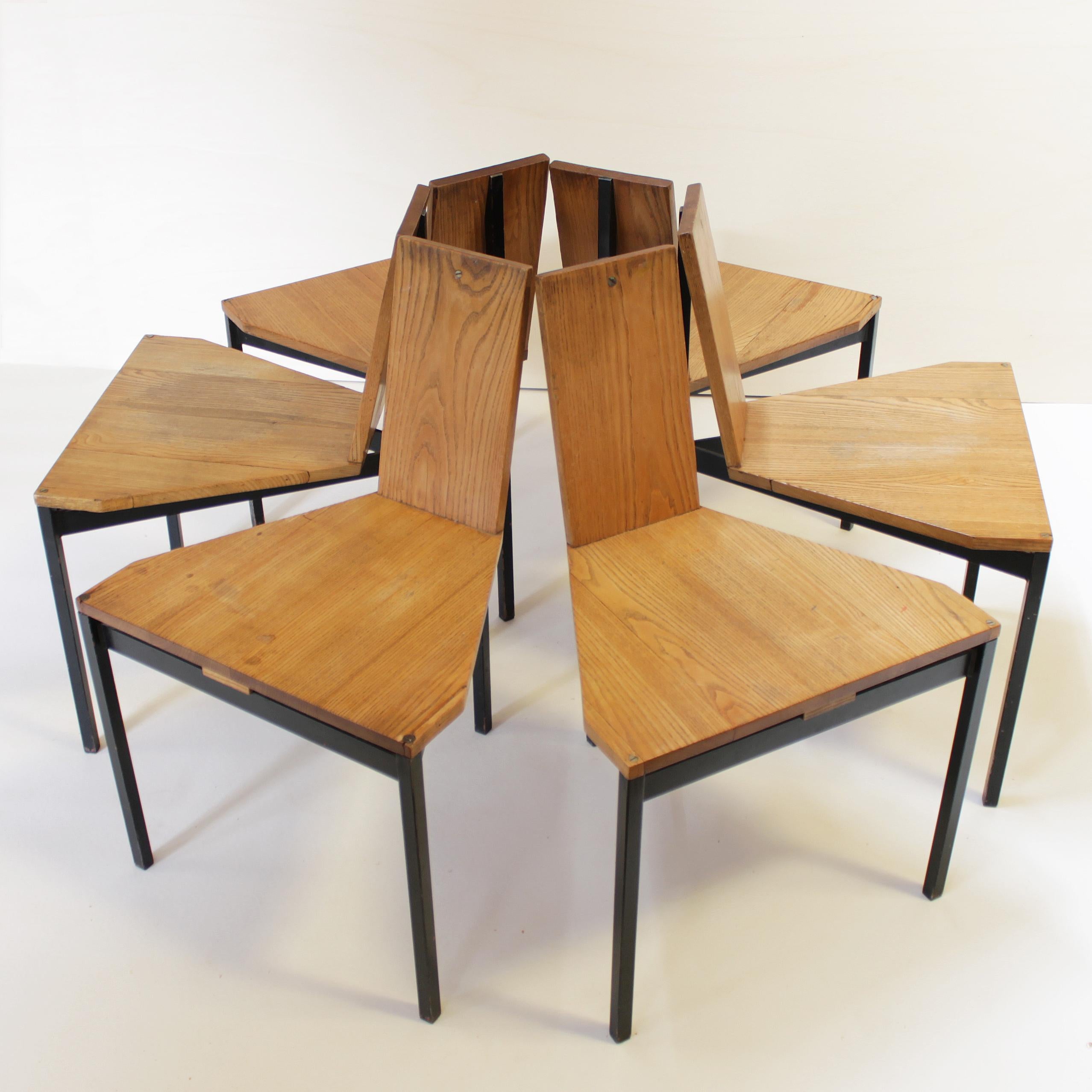 Dining Table and Six '6' Chairs by Wim Den Boon, Netherlands 1958 For Sale 7