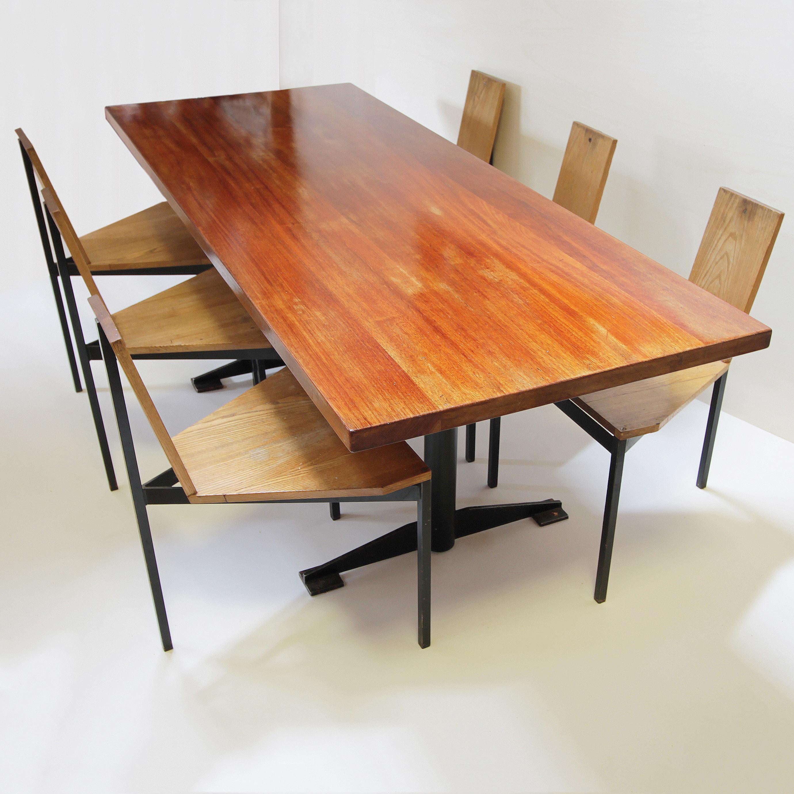 Dining Table and Six '6' Chairs by Wim Den Boon, Netherlands 1958 For Sale 8