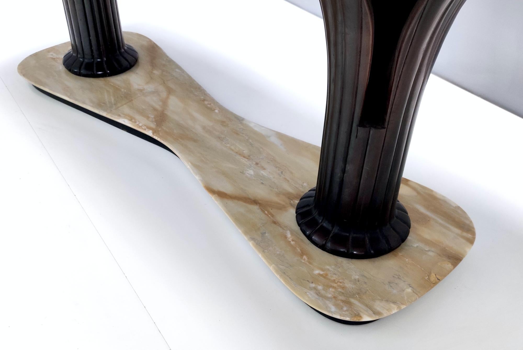 Dining Table Ascribable to Osvaldo Borsani with a Portuguese Pink Marble Top 3