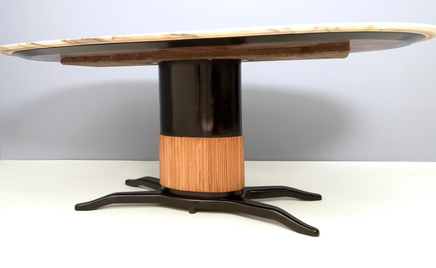Dining Table Ascribable to Paolo Buffa with a Pink Marble Top, Italy, 1950s 4