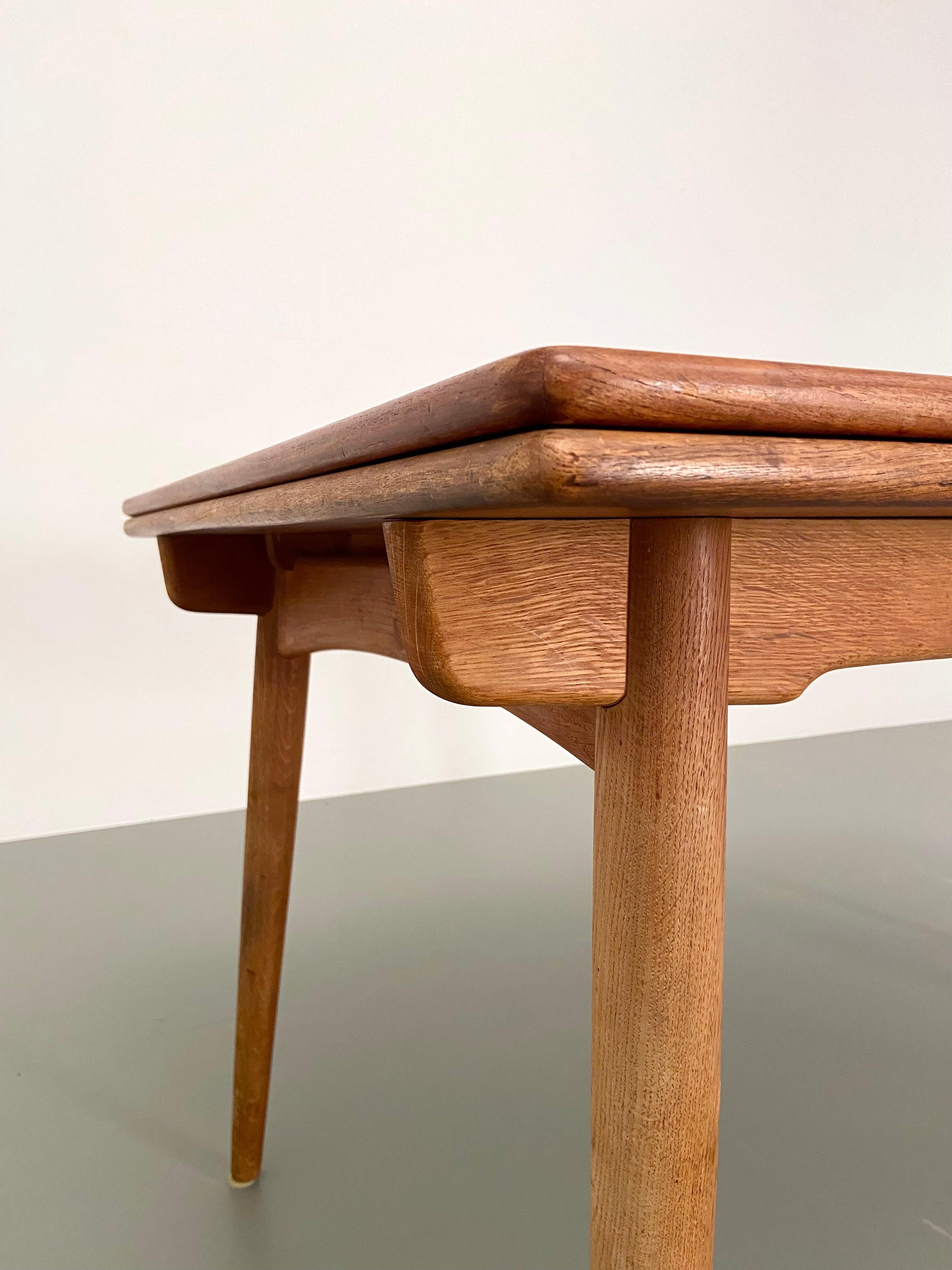Dining Table AT 312 by Hans Wegner for Andreas Tuck in Oak, Denmark, 1960's For Sale 2