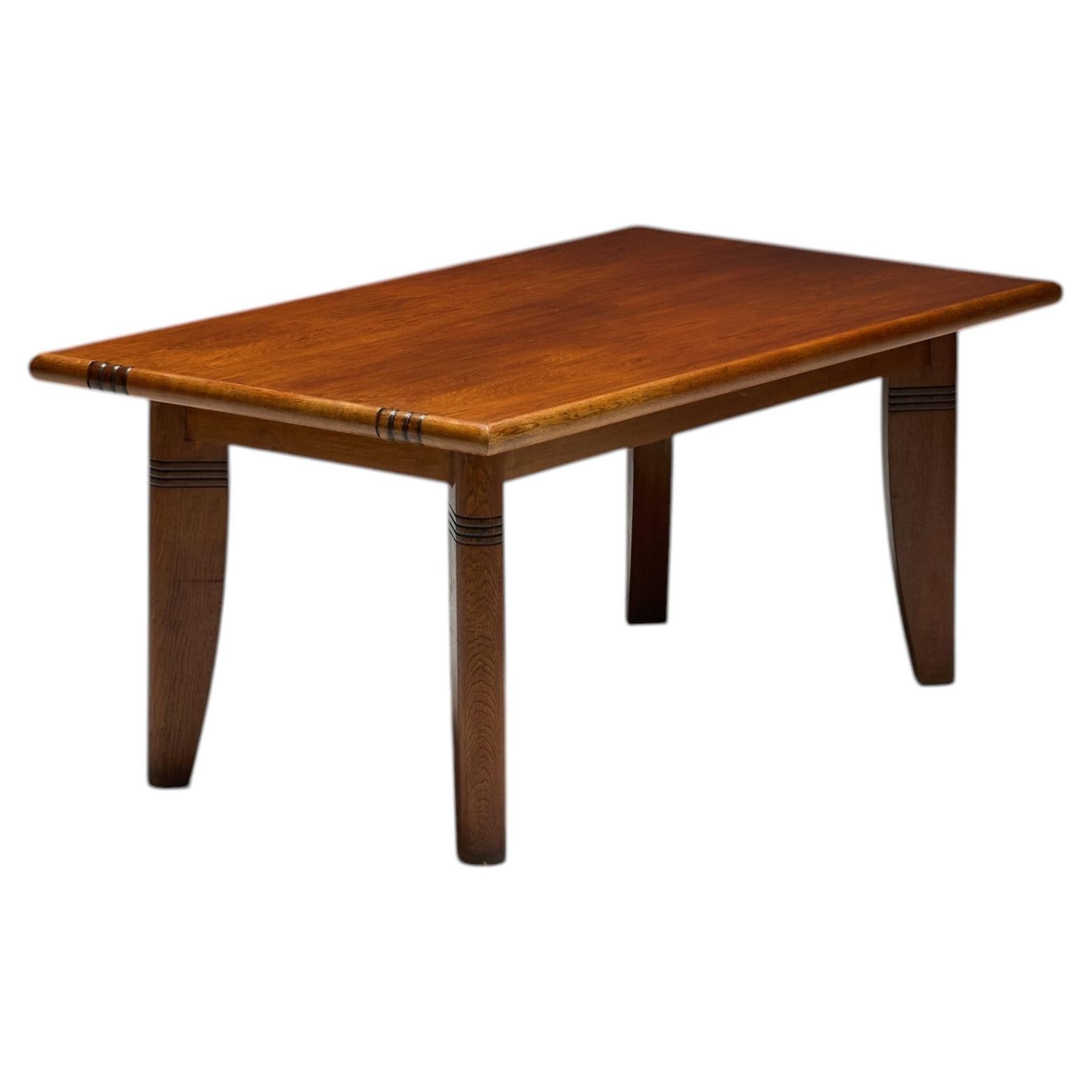Dining Table Attributed to Charles Dudouyt, France, 1940s For Sale