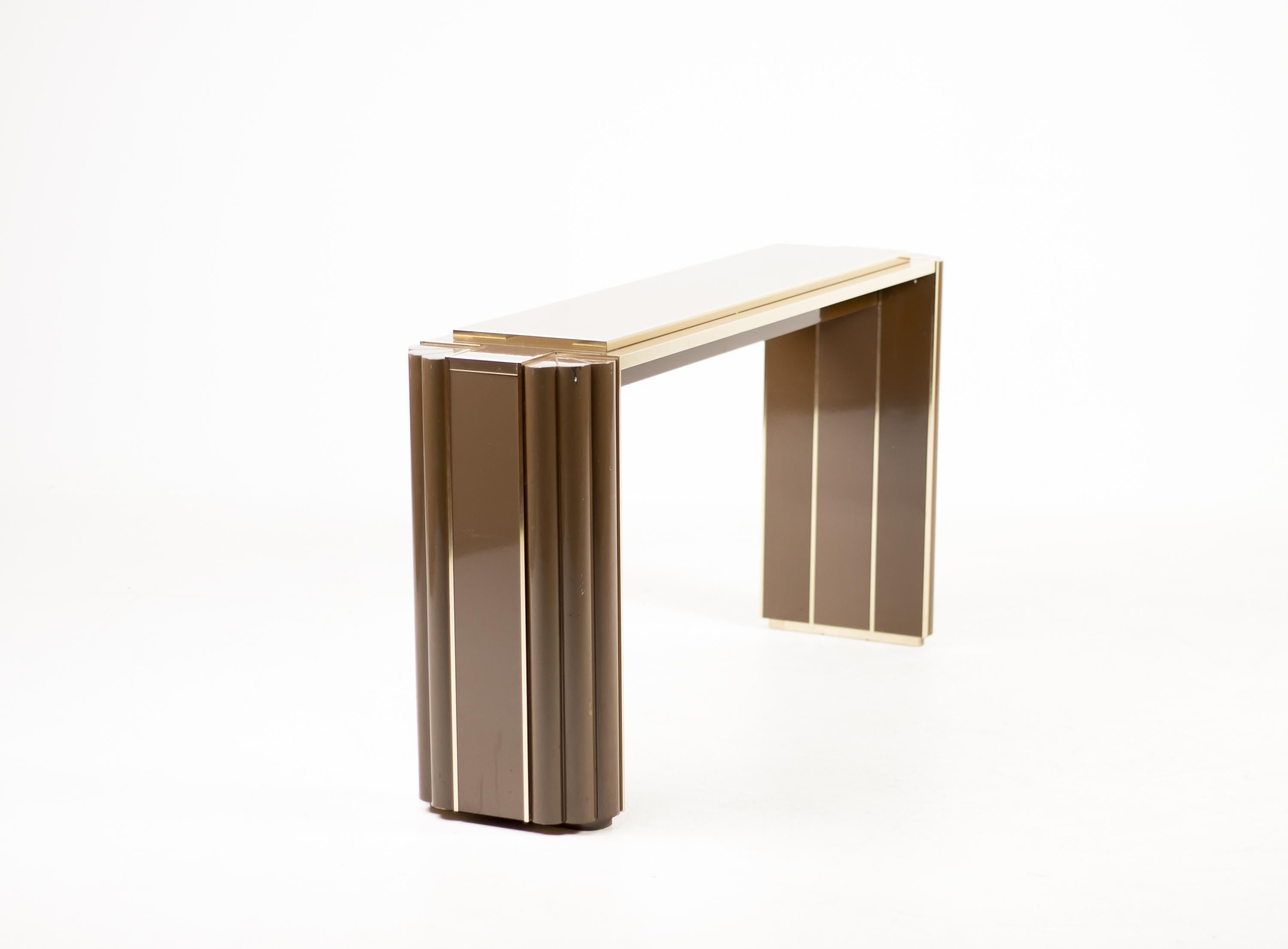 Brass Dining Table by Alain Delon for Maison Jansen