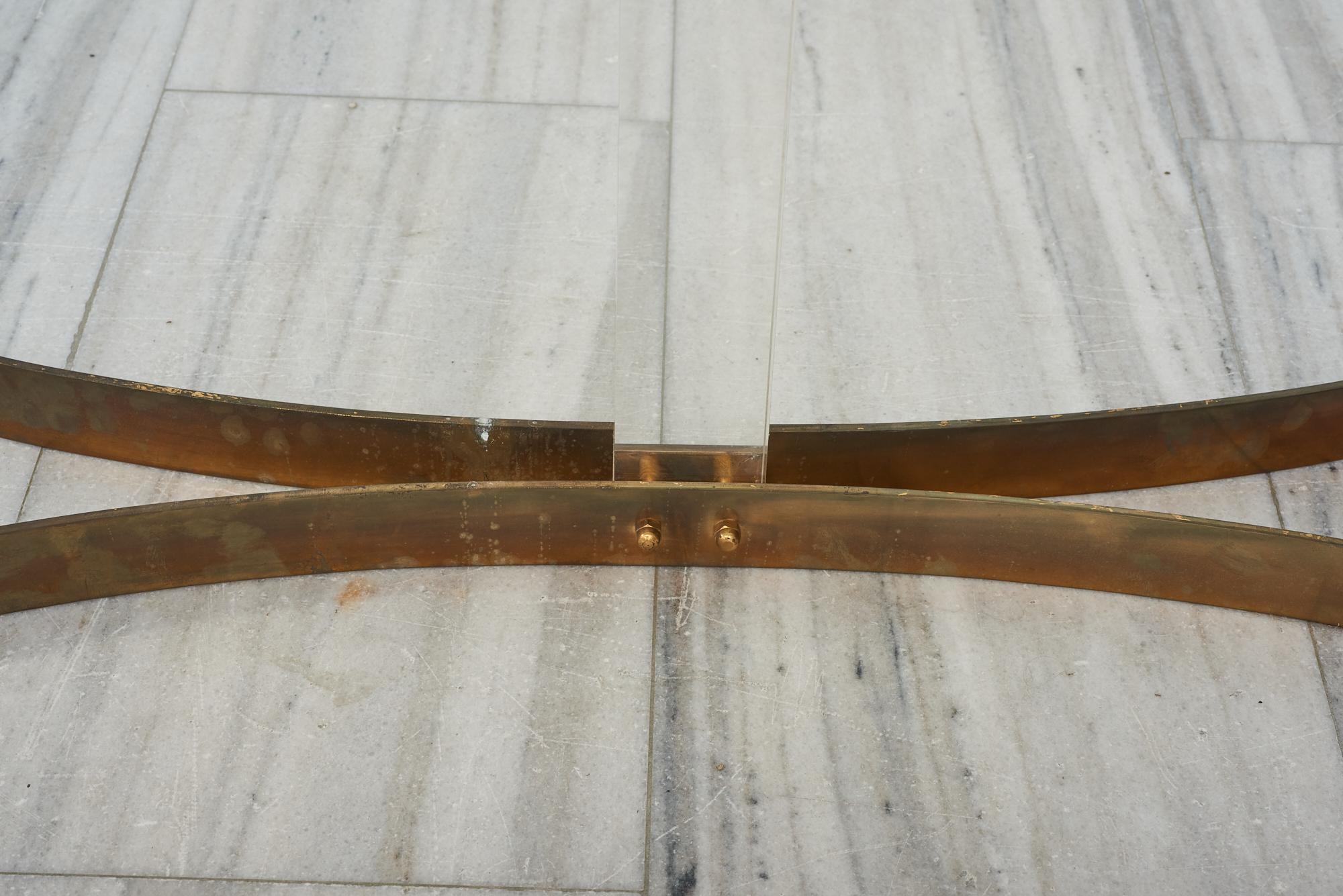 Brass Dining table by Alessandro Albrizzi, Italy 1970s For Sale