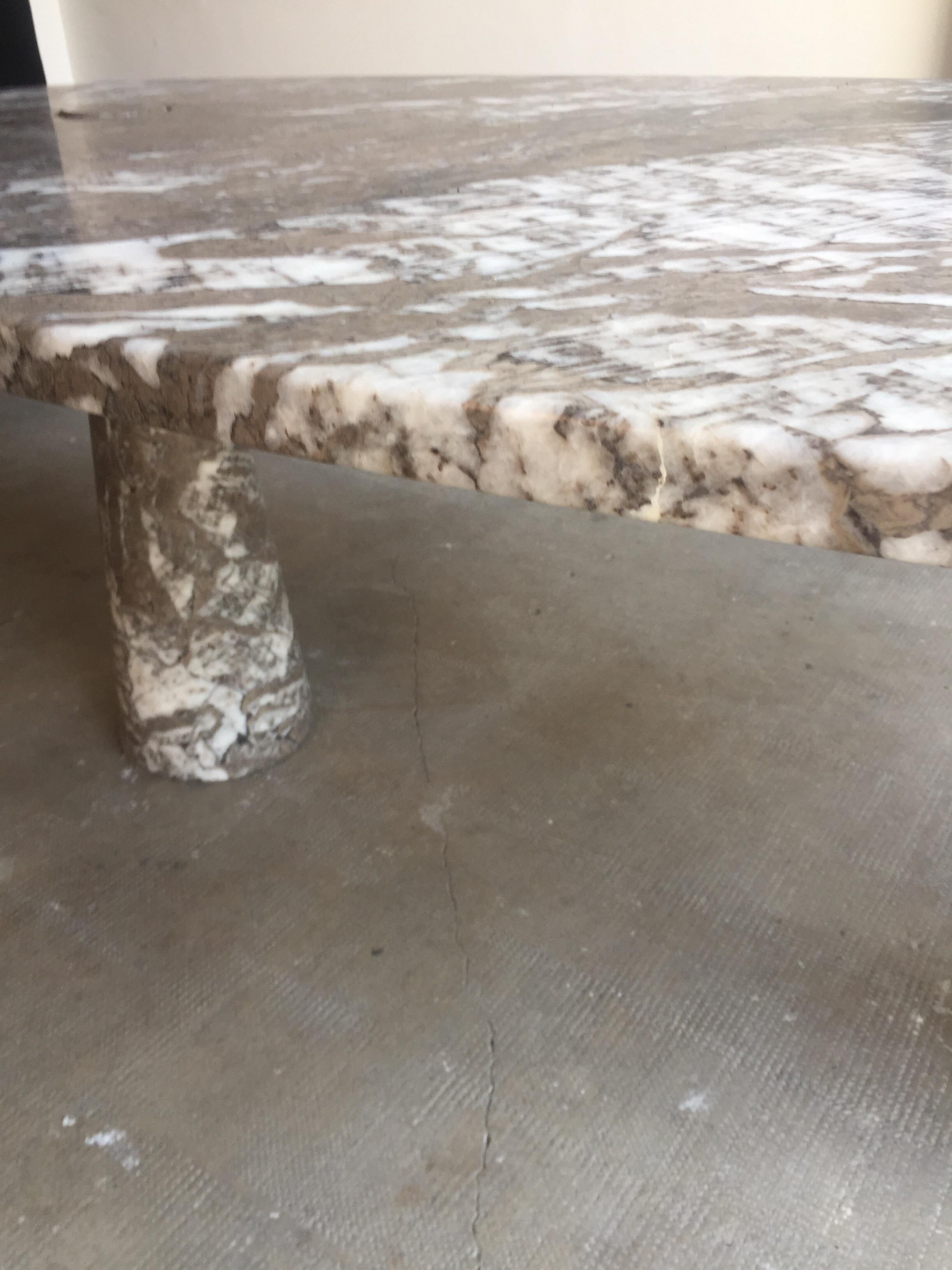 Marble Dining Table by Angelo Mangiarotti, Italy, 1970, Eros Skipper
