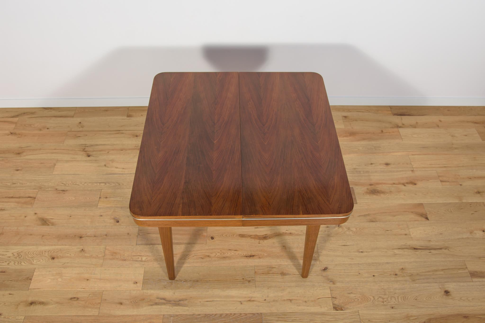 Woodwork Dining Table by Bohumil Landsman for Jitona, Czechoslovakia, 1960s For Sale