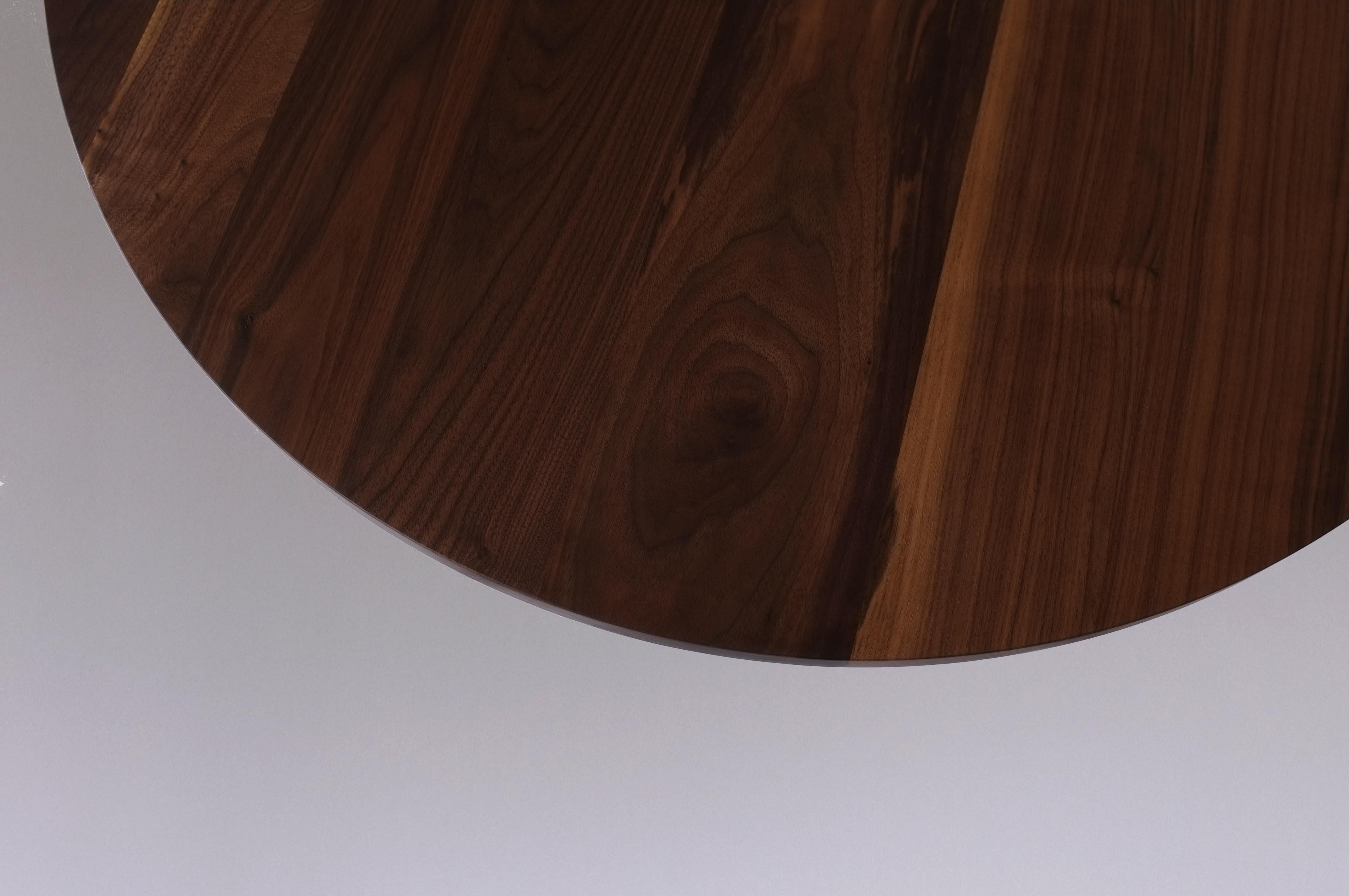 Dining Table by Campagna, Contemporary Minimal Pill Shaped Walnut Wooden Table 1