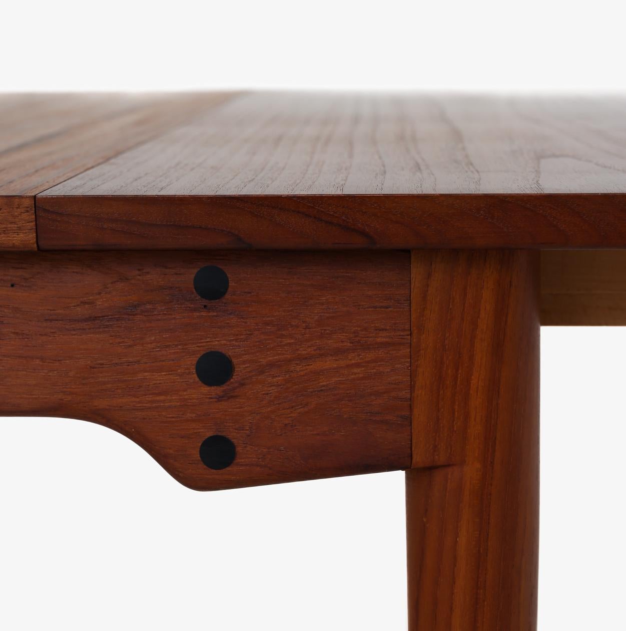 Danish Dining Table by Finn Juhl BO 65 with Two Extensions Leaves For Sale