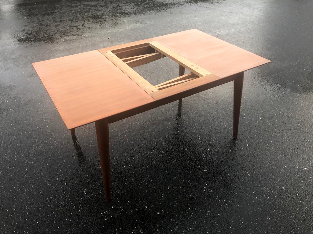 Mid-Century Modern Dining Table by Gaston Poisson with leaves For Sale